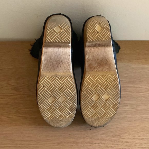 No.6 5" Shearling Clog Boot Mid Heel Suede Size 7 - Picture 11 of 13